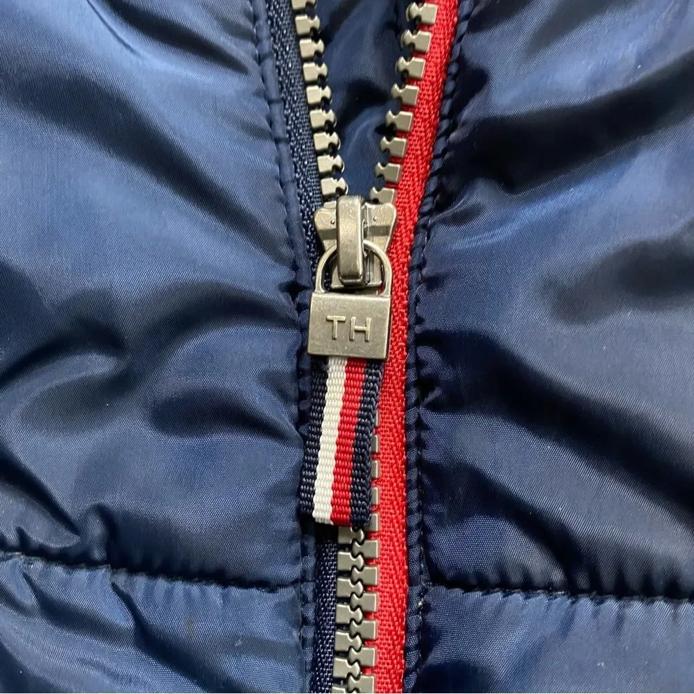Tommy Hilfiger Puffer Jacket Blue Red Sz S (8)
